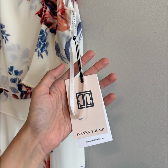 Cottagecore Spring Floral Midi White,‎ Pink blue sleeveless dress Small Medium - Picture 6 of 13